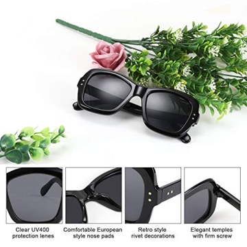 FEISEDY Women Oversized Polygon Vintage Sunglasses B2715