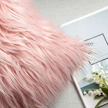 Ashler Decorative Throw Pillow Covers, Luxury Fluffy Faux Fur Pillowcases Soft Cushion Covers, Pack ...