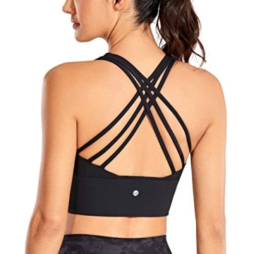 CRZ YOGA Strappy Longline Sports Bras for Women - Chic and Supportive Gym Wear
