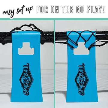 Franklin Sports Spyderball Game Set - Outdoor Beach Game for Kids + Adults - Includes Net, 3 Balls + Carrying Case