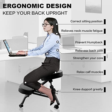 Ergonomic Kneeling Chair for Better Posture and Comfort