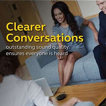 Jabra Speak 510 UC Portable USB & Bluetooth Speakerphone – Easy Setup, Portable Speaker for Holding Meetings Anywhere with Outstanding Sound Quality (510 7510-209)