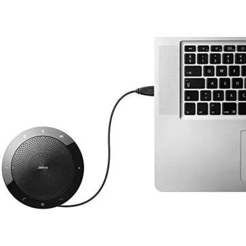 Jabra Speak 510 UC Portable USB & Bluetooth Speakerphone – Easy Setup, Portable Speaker for Holding Meetings Anywhere with Outstanding Sound Quality (510 7510-209)
