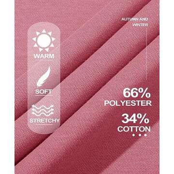 MAGCOMSEN Womens Winter Pullover Crewneck Sherpa Sweatshirt Warm Thick Sweatshirts Work Fleece Liner Sweatshirts Active Casual Sweatshirts Grey Pink, XX-Large