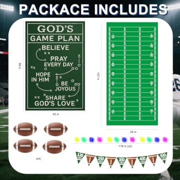 Religious Trunk or Treat Car Decoration Kit - Football Theme Celebration