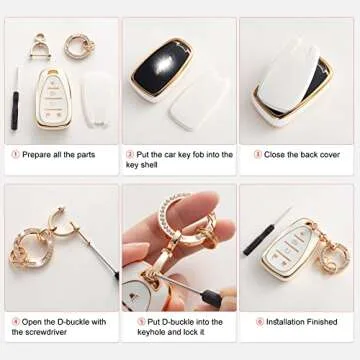 Stylish RUABIBAN Key Fob Cover for Buick Models