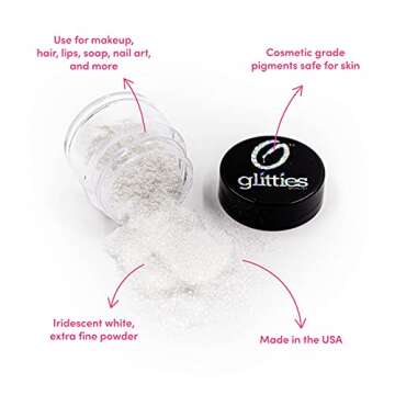 GLITTIES - ICY Mint - Cosmetic Grade Extra Fine (.006") Loose Glitter Powder Safe for Skin! Perfect ...