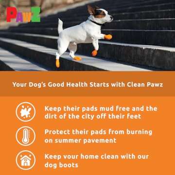 PawZ Rubber Dog Boots - Waterproof Booties for Small Dogs