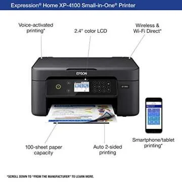 Epson Expression Home XP-4100 Wireless Color Printer with Scanner and Copier