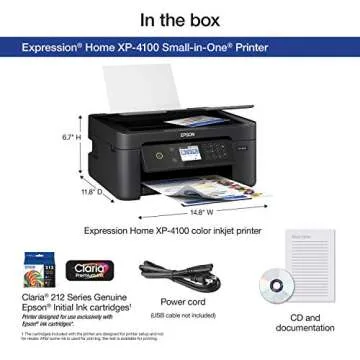 Epson Expression Home XP-4100 Wireless Color Printer with Scanner and Copier