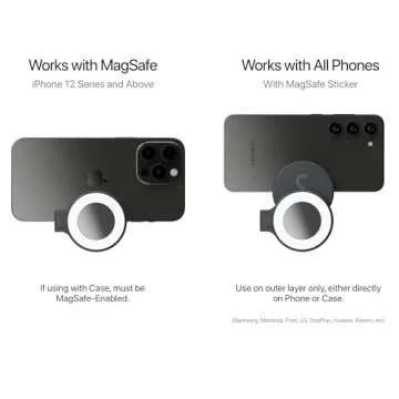 ShiftCam SnapGrip - Mobile Phone Camera Grip with Wireless Shutter Button - Magnetic Mount Snaps on to Any Phone - Built in Powerbank with Qi Wireless Charging - Tabletop Dock | Midnight