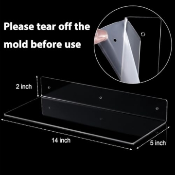 Blulu 8-Piece Acrylic Floating Shelf for Home Display