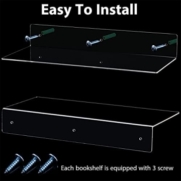 Blulu 8-Piece Acrylic Floating Shelf for Home Display