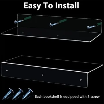 Blulu 8-Piece Acrylic Floating Shelf for Home Display