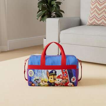 Nickelodeon Paw Patrol Polyester Duffle Bag for Kids - Stylish and Spacious!