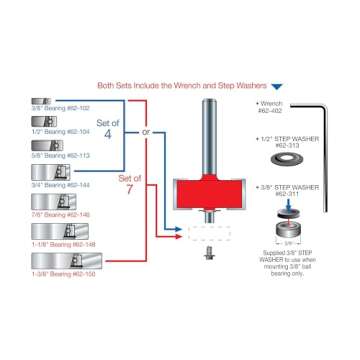 Freud 32-504 Rabbeting Bit Bearings - Versatile Woodworking Tool