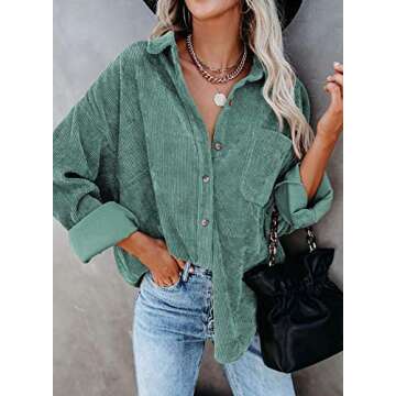 Stylish Women's Corduroy Button Down Shirt for Every Occasion