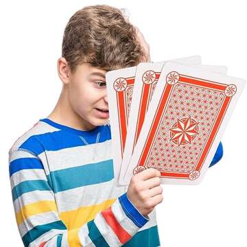 Juvale Extra Large Playing Cards - 8x11-inch Full Oversized Jumbo Print Deck for Poker, Bridge, Casi...