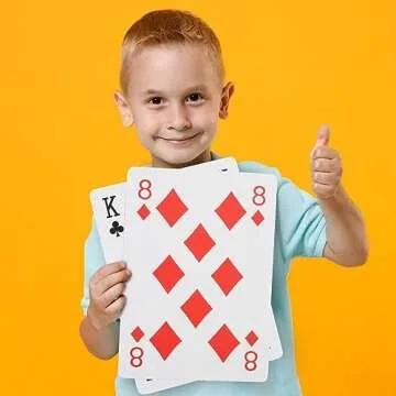 Juvale Extra Large Playing Cards - 8x11-inch Full Oversized Jumbo Print Deck for Poker, Bridge, Casino Game Nights, (54 Cards)