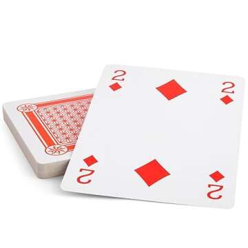 Juvale Extra Large Playing Cards - 8x11-inch Full Oversized Jumbo Print Deck for Poker, Bridge, Casino Game Nights, (54 Cards)