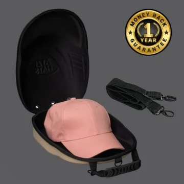 Crush-Proof Baseball Cap Travel Case with Shoulder Strap