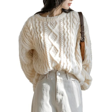 Milumia Women's Chunky Cable Knit Sweater - Cozy, Cute, and Perfect Everyday Wear