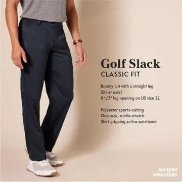 Amazon Essentials Men's Classic-Fit Stretch Golf Pant - Lightweight & Comfortable for Every Occasion