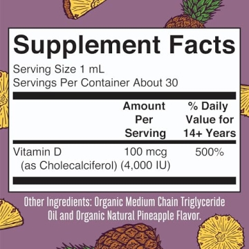 MaryRuth Organics Vitamin D3 Liquid Drops - 4000 IU