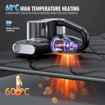 JPHYLL Mattress Vacuum 16Kpa Suction UV-C Light HEPA Filter