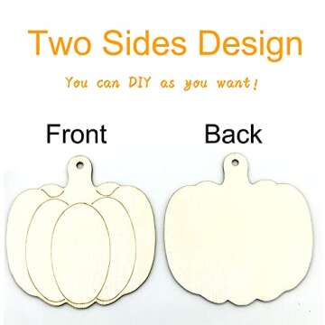 30 Wooden Pumpkin Cutouts for Fall Crafts and Decor