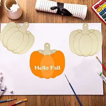 30 Wooden Pumpkin Cutouts for Fall Crafts and Decor