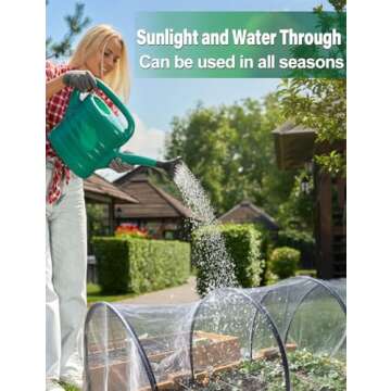 Wohohoho Garden Insect Mesh Netting 6.6ft x 32ft (2m x 10m), 1mm Ultra Fine Mosquito Netting Bug Netting Bird Netting Insect Barrier, 60 Mesh per Inch Plant Cover for Gardening Vegetables Fruits Tree