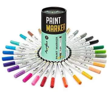Versatile 30-Piece Acrylic Paint Marker Set for Crafts