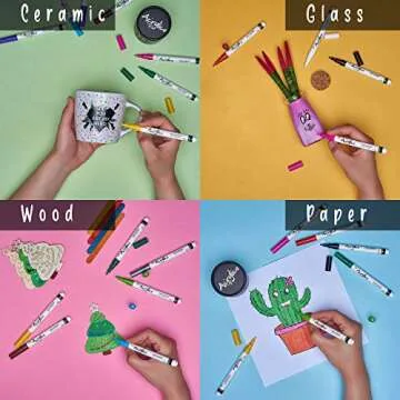 Versatile 30-Piece Acrylic Paint Marker Set for Crafts