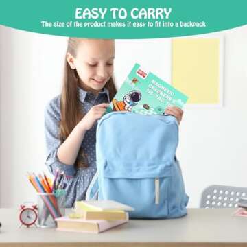 Dual-Purpose Checkers and Tic-Tac-Toe Travel Game for Kids