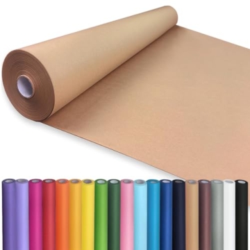 PerkHomy 36" x 2,400" (200') Brown Kraft Paper Roll for Craft Bulletin Board Paper Kids Art Table Co...