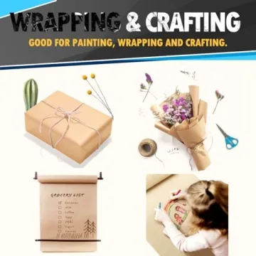 PerkHomy 36" x 2400" Brown Kraft Paper Roll for Crafts