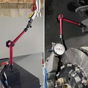 HFS (R) 132lbs/60kg Max Pull Clamping Hole Diameter 8mm Magnetic Base Adjustable Metal Test Indicator Holder Digital Level 14" - Tool Stand