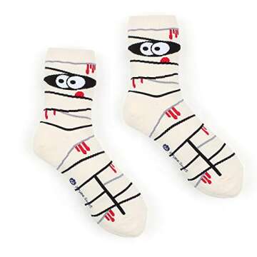 Funny Monster Character Socks Crew 4pairs Halloween