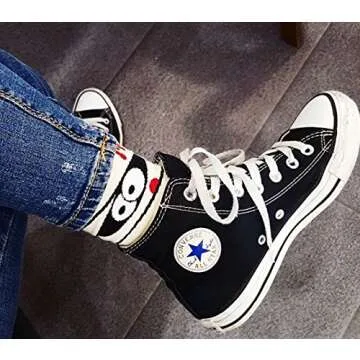 Funny Monster Character Socks Crew 4pairs Halloween