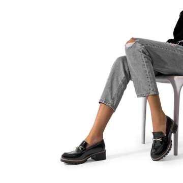 DREAM PAIRS Women's Chunky Loafers - Comfort & Style
