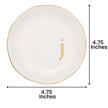 COLLECTIVE HOME - Ceramic Jewelry Tray, Decorative Trinket Dish for Rings Earrings Necklaces Bracele...