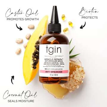 Thank God It's Natural tgin Miracle RepaiRx Anti-Breakage Serum Daily Moisturizer, for Curly, Coily ...
