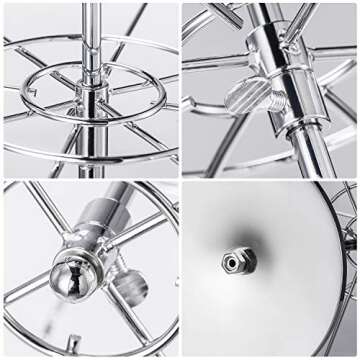 Polmart Adjustable 3-Tier Spinner Display Stand For Retail