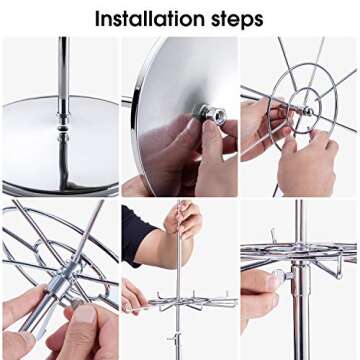 Polmart Adjustable 3-Tier Spinner Display Stand For Retail