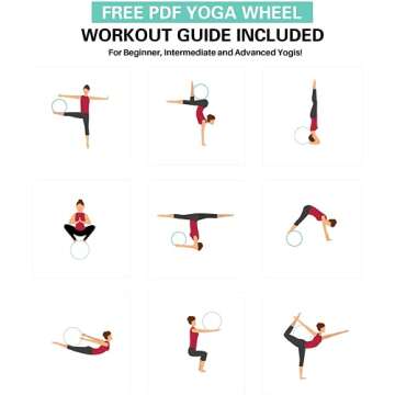 Aokitec Yoga Wheel - 13” Back Roller Wheel for Back Pain Relief, Strongest & Comfortable Yoga Wheel for Yoga Poses & Spine Stretching Back Stretcher Wheel for Stretching and Backbends