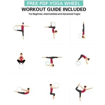 Aokitec Yoga Wheel - 13” Back Roller Wheel for Back Pain Relief, Strongest & Comfortable Yoga Wheel for Yoga Poses & Spine Stretching Back Stretcher Wheel for Stretching and Backbends