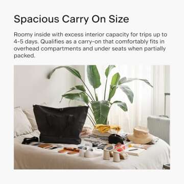 Lo & Sons Catalina Deluxe Weekender - Large Capacity (49L) Travel Duffel With Shoe Compartment, Luggage Sleeve, Padded Strap | Versatile Durable Bag For Women, Men for Weekend, Hospital, Gym, Carry On