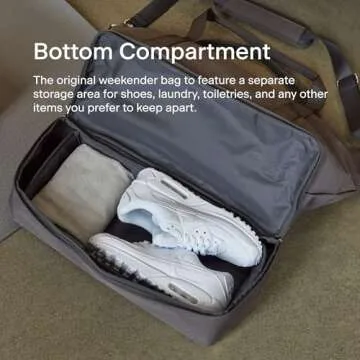 Lo & Sons Catalina Deluxe Weekender - Large Capacity (49L) Travel Duffel With Shoe Compartment, Luggage Sleeve, Padded Strap | Versatile Durable Bag For Women, Men for Weekend, Hospital, Gym, Carry On