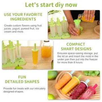 BAKHUK Popsicle Molds - Ideal for Family Fun Making Treats